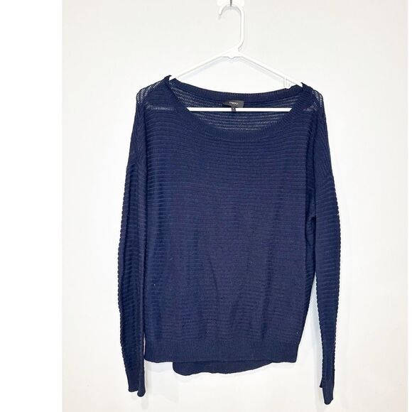 Theory ribbed oversized sweater navy blue - Picture 2 of 5
